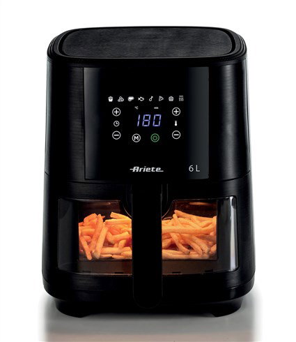 Ariete 4626 Freidora de Aire con Ventana Transparente Negra